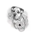 labrador tattoo design idea