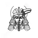 pharaoh  tattoo design idea