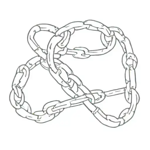 A minimalist tattoo of a broken chain, symbolizing freedom from domestic abuse tattoo design idea