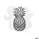 Pineapple tattoo design idea