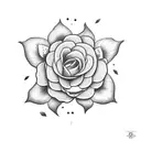 katana turning into petals tattoo design idea