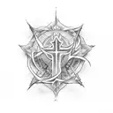 catholic artwork tattoo design idea