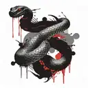 black snake tattoo design idea