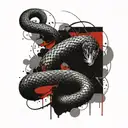 black snake tattoo design idea