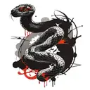 black snake tattoo design idea