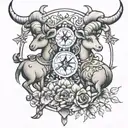 Aries and sagittarius tattoo design idea