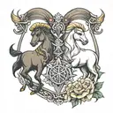 Aries and sagittarius tattoo design idea