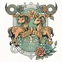 Aries and sagittarius tattoo design idea