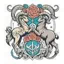 Aries and sagittarius tattoo design idea