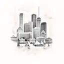 boston skyline tattoo design idea