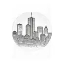 boston skyline tattoo design idea