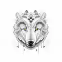 yin and yang sheep wolf tattoo design idea