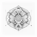 psilocybin molecule  tattoo design idea