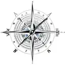 compass clock infinite loop eye  tattoo design idea