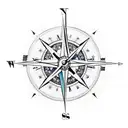 compass clock infinite loop eye  tattoo design idea
