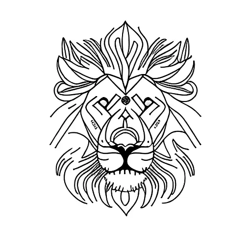 lion, travel, early marriage, successful and king tattoo design idea