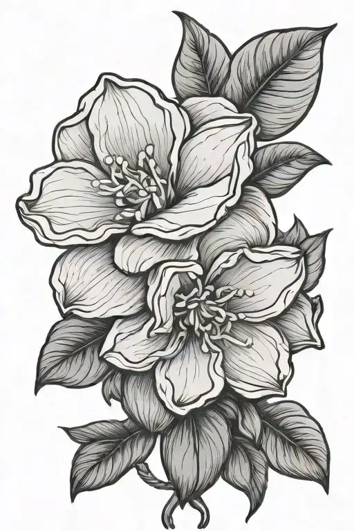 gardenia flower blooming flowers growing turning from organic tattoo design idea
