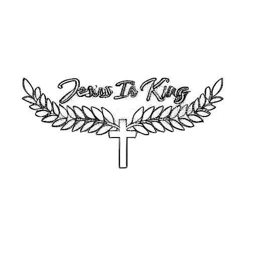jesus is king tattoo design idea
