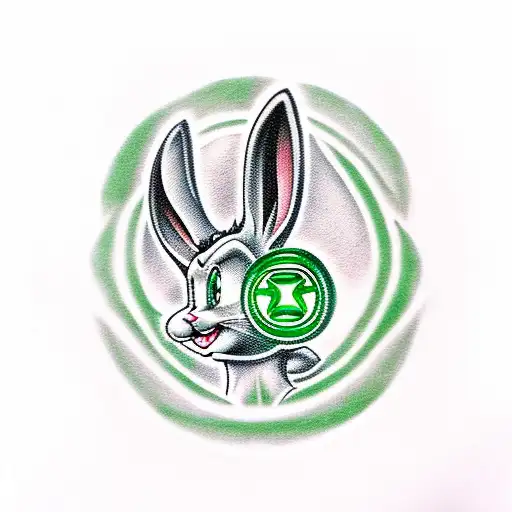 Bugs Bunny as a Green Lantern tattoo design idea