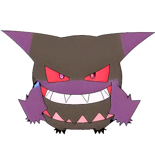 dark gengar  tattoo design idea