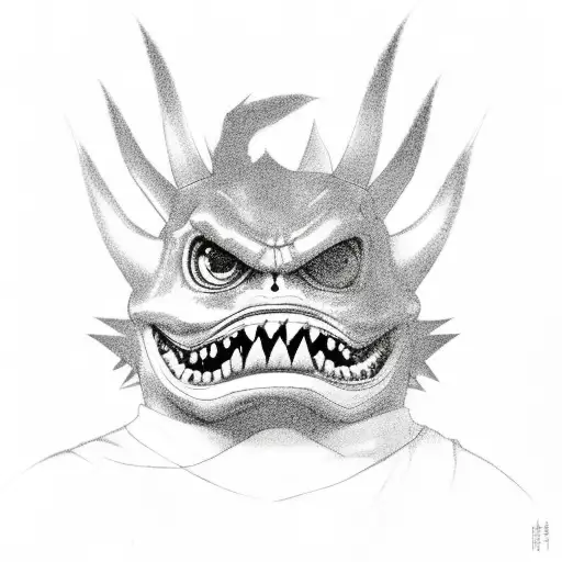  gengar  tattoo design idea