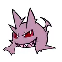 dark gengar  tattoo design idea