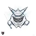 gengar  tattoo design idea