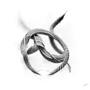 2 vipers intertwined tattoo design idea