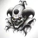evil clown tattoo design idea