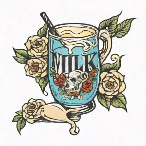 milk for life tattoo design idea