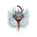 dragon smoke tattoo design idea