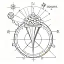 A popcorn-themed compass, with each direction representing a different aspect of his personality - affectionate, tender, leader tattoo design idea