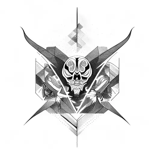 dark waves tattoo design idea