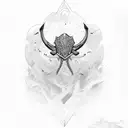 bow with quiver tattoo design idea