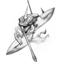 bow with quiver tattoo design idea