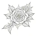 roses laza web with runes tattoo design idea