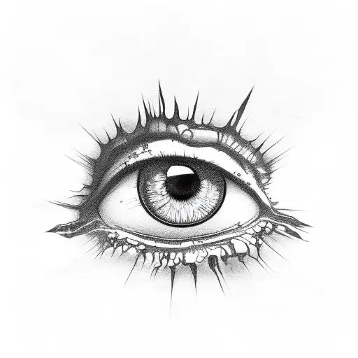 zombie eye tattoo design idea