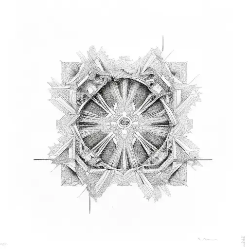 raze symmetry tattoo design idea