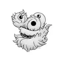 cookie monster tattoo design idea