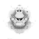 cookie monster tattoo design idea