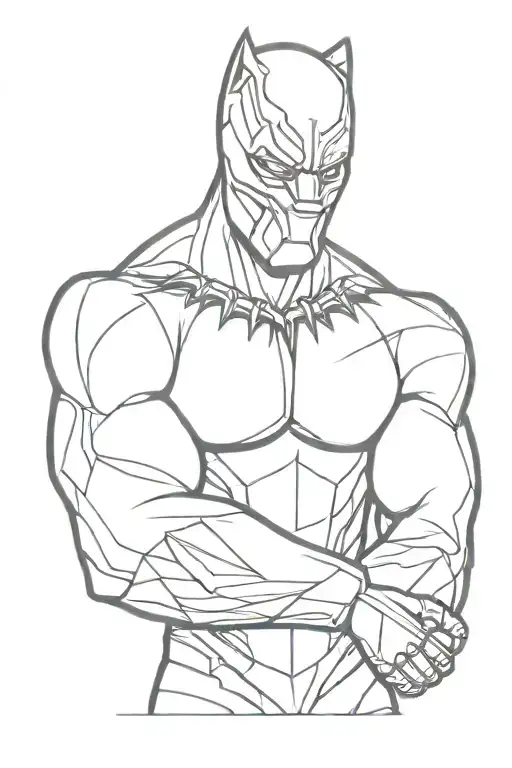 crossed arms from Black panther marvel comics tattoo design idea