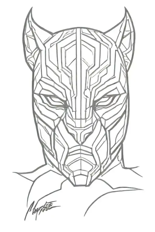 black panther marvel comics  tattoo design idea