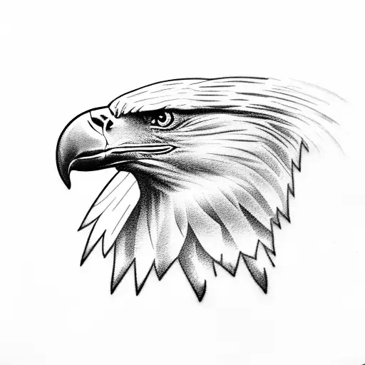 A majestic bald eagle soaring above a Porsche crest tattoo design idea