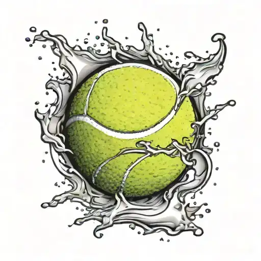 Tennis ball tattoo design idea