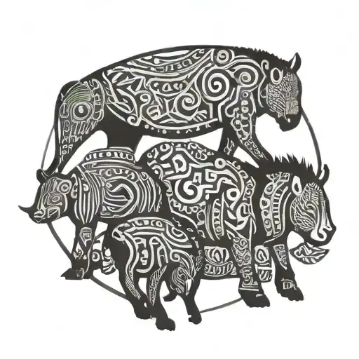 Kenyan tribes tattoo design idea