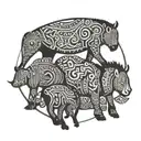 Kenyan tribes tattoo design idea