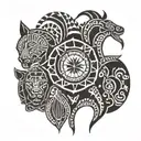 Kenyan tribes tattoo design idea