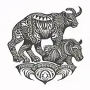 Kenyan tribes tattoo design idea