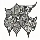 Kenyan tribes tattoo design idea