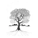silence in the trees tattoo design idea